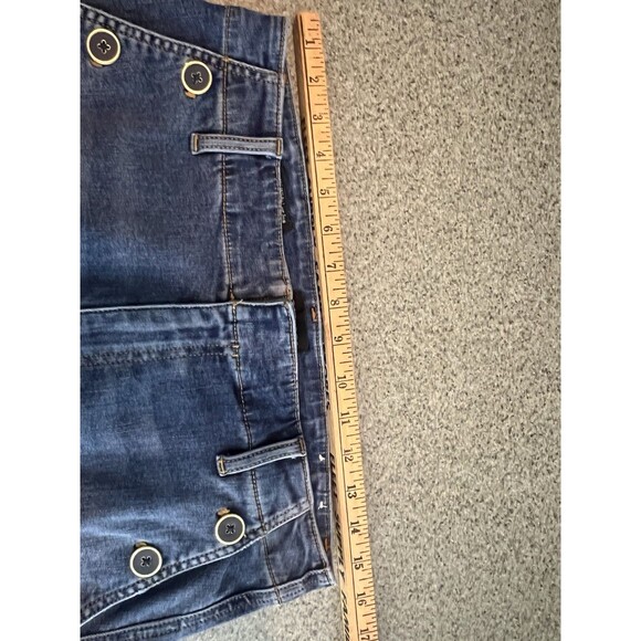 Talbots Flawless High Waist Wide Leg Cropped Jeans Size 10 Side Buttons - Picture 6 of 13